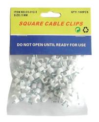Square Cable Clip - 5mm - Pack Of 100