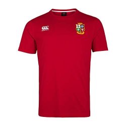 Canterbury Of New Zealand British And Irish Lions Rugby Men's Cotton Jersey Tee Tango Red XL