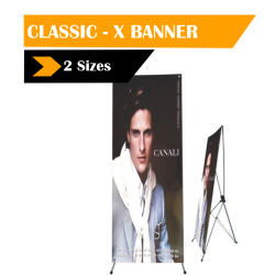 Classic - X Banner Stand 600 1600MM Or 800 1800MM - 800 X 1800MM