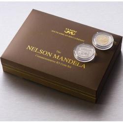 Nelson Mandela Commemorative R5 00 Coin Set - 2000 Proof 2008 Laser Frosted - Bid For 1 Set Or Both
