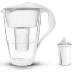 PearlCo Glass Water Filter Jug 2L - White