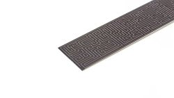 Aluminum Cuff Bracelet Blank Engraved Maze Anodized 18 Ga. .040 X 1.5 X 7.5 Black .040 X 1-1 2 X 7-1 2 Uaac