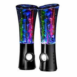 Kalando Wireless Bluetooth Dancing Water Fountain Speakers Light Show LED Speakers 6 Colored LED Lights Bluetooth