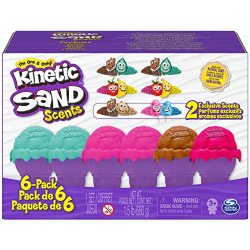 Kinetic Sand Scents Ice Cream Cone Container 6-PACK With 24OZ Of All-natural Scented Play Sand Amazon Exclusive Sensory Toys For Ages 3 And Up