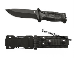 Tactical Quarter Master Gerber Strongarm Fixed Blade Knife. - Black