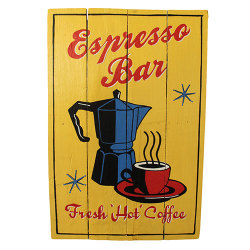 Rough Wooden Sign - Espresso Bar