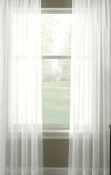 Plain Frosted Curtain 5m X 230cm Hurry Dont Get Left In Cream Or White Ready To Hang