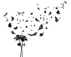 - Fly Away Butterflies Vinyl Wall Art
