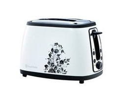 Russell Hobbs 2 Slice Heritage Floral Toaster in White