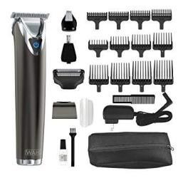 EWarehouse Wahl Clipper Stainless Steel Lithium Ion Plus Beard Trimmers For Men Hair Clippers And Shavers Nose Ear Trimmers Rechargeable All In One Men's Grooming