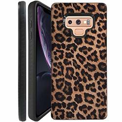 Casesondeck Hybrid Case For Samsung Galaxy Note 9 - Fashion Cover Linear Embossed Rugged Dual Layer Case Leopard