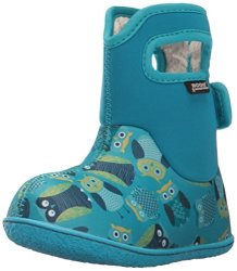 Bogs Baby Waterproof Insulated Toddler kids Rain Boots Boys Girls Owls Print blue multi 5 M Us Toddler