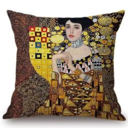 Cushion With Inner Pillow - Gustav Klimt - Tall Golden Lady 45 X 45 Cm