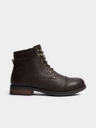 Men&apos S Brown Lace Up Military Boots