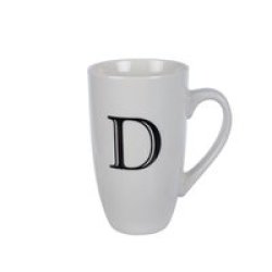 Kitchen Accessories - Mug - Letter 'd' - Ceramic - White - 3 Pack