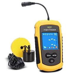 Sksalm Portable Fish Finder Depth Fishfinder Wired Sonar Equipment Transducer With Colorful Display