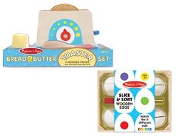 Melissa & Doug Bread And Butter Toast Set With Slice And Sort Egg Set Wooden