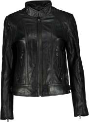 Women's Bella Black 100% Napa Leather Jacket - - L