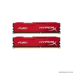 Kingston Hyper-x Fury Ddr3 1866mhz Cl10 Desktop Memory Modules - 8gb Kit 2 X 4gb Red