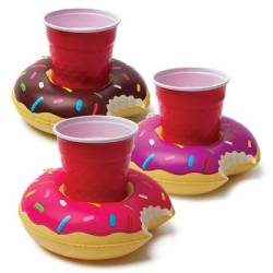 Big Mouth Inc Inflatable Pool Party Beverage Boats Frosted Donuts