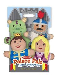 Melissa & Doug Palace Pals Hand Puppets Set Of 4 - Prince Princess Knight And Dragon