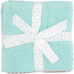 Clicks Face Cloth Set Blush Turquoise White & Grey 4 Piece