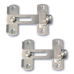 Alise Stainless Steel Gate Latch Pet Door Holder Safety Door Lock MS9001-2P Brushed Finish