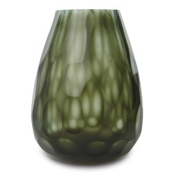 @home Organic Handcut Belly Vase Green 23X30CM