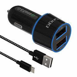 Fast Car Charger Sngg Dual USB Car Charger + 5 Ft Charging Cable Compatible Iphone Xs xs MAX XR X 8 7 6 PLUS Ipad Pro air 2 MINI LG Nexus Htc And