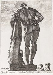 Vintprint Classic Art Poster - Farnese Hercules Hendrick Goltzius 1590-1594 17" X 24