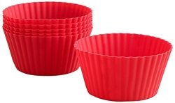 Pow Baking Goodies 12 Piece Reusable Cupcake Cups Red