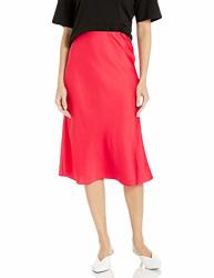 The Drop Women's Maya Silky Slip Skirt Red S