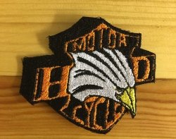 Biker Hd Eagle Head Badge Patch
