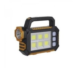 Rechargeable Solar Powered 6COB + 1 LED Work Light