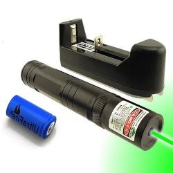 1000mw Rechargeable Green Laser Pointer + Rechargeable Battery + Battery Charger + Free Gift Box