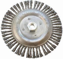 Wire Wheel Brush Single Section Twisted Plain 175MMXM14 Blister