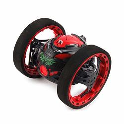 Ooosue Remote Control Stunt Cars 2.4GHZ Rc Electric Jumping Vehicles With Lightning MINI Bounce Car Toys For Boys Girls Birthday