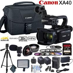 Canon XA40 Professional Uhd 4K Camcorder Advanced Bundle
