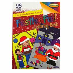 Premier Stationery World Of Colour A4 Christmas Coloring Book 96 Pages 90GSM White Paper Perforated