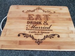 Laser Engraved Bamboo Cutting Board