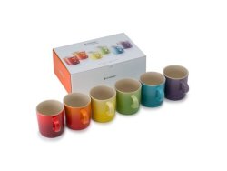 Le Creuset Stoneware Rainbow Collection Mugs Set Of 6
