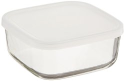 Bormioli Rocco Frigoverre Square Food Container With Frosted Lid 25-1 2-OUNCE