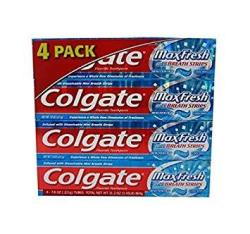 Colgate Max Fresh Toothpaste With Breath Strips- Cool Mint - 7.8 Ounce 3 Pack