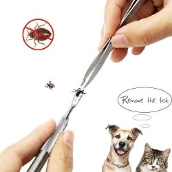 Tick Remover Tool Set For Pets And Humans Stainless Steel