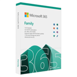 Microsoft 365 Family Edition - Medialess - 1 Year Subscription Dsp No Warranty On Software