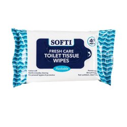 After Toilet Wipes Flushable 40'S