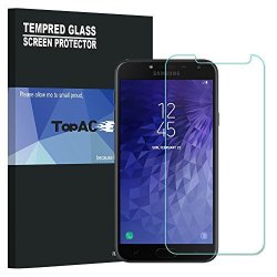 Galaxy J4 2018 Screen Protector Topace 9H Hardness Case Friendly Anti-scratch Bubble Free Tempered Glass For Samsung Galaxy J4 2018 2 Pack