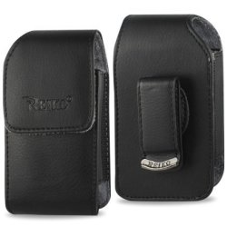 Vertical Leather Case With Magnetic Closure And Rotating Belt Clip On The Back That Fits Garmin Approach G8.