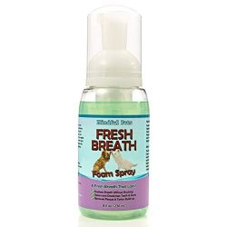 Dog Breath Freshener Natural Gum And Teeth Oral Care Foam Spray Reduces Dental Plaque And Tartar 8OZ