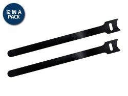 Linkbasic Reusable Velcro Cable Tie 200X12MM - 12 Pack